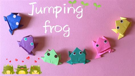 折り紙 Origami How To Fold Jumping Frog Youtube