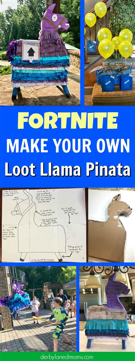 Free Diy Fortnite Loot Llama Pinata Template Lots Of Great Fortnite