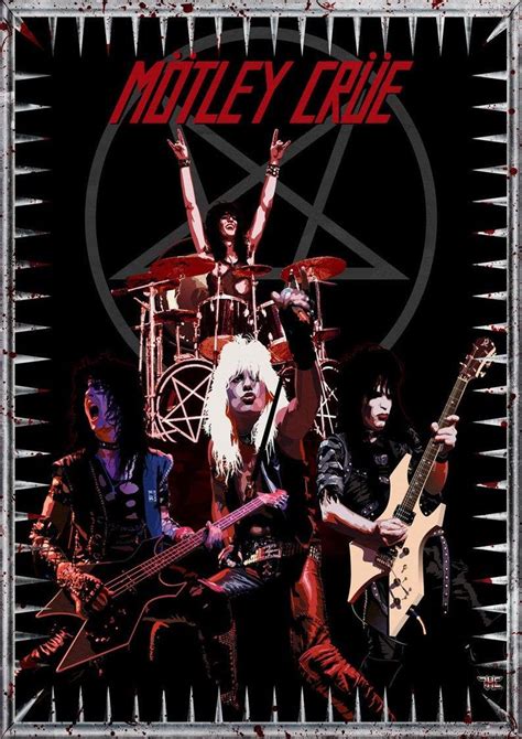 Heavy Metal Band Motley Crue Vintage Poster Canvas Etsy
