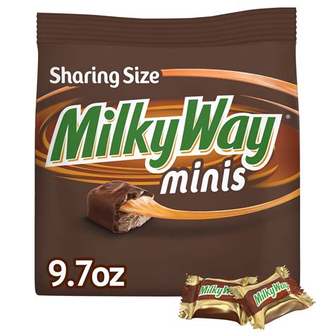 milky way minis milk chocolate candy bars sharing size 9 7 oz bag