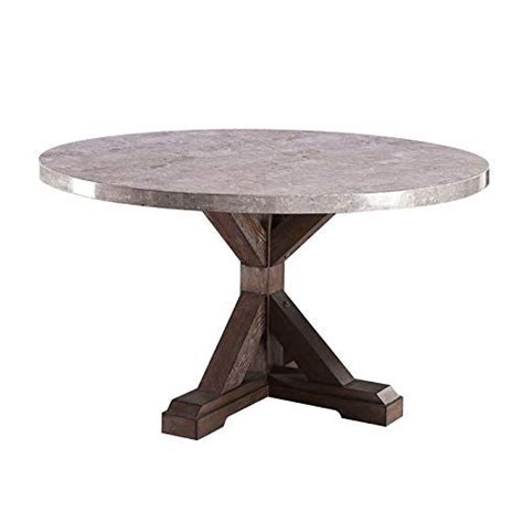 Furniture Of America Diez Transitional Wood Base Round Dining Table In