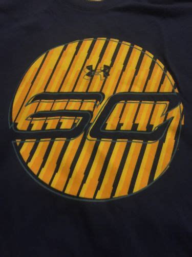 Il logo personale del giocatore di basket è composto dalle lettere iniziali del nome e cognome: Stephen Curry Under Armour Blue Yellow Charged Shirt Xl ...