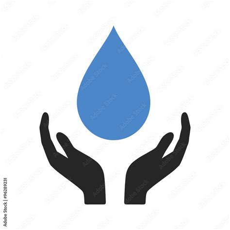 Water Conservation Save Water Flat Icon For Apps And Websites Stock