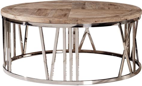 Round Stainless Steel Coffee Table From Furniture Classics Coleman