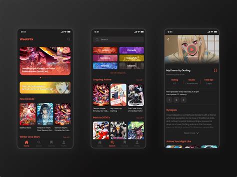 Anime Streaming Platform - Mobile App UI Design by Fahmi Majid on Dribbble