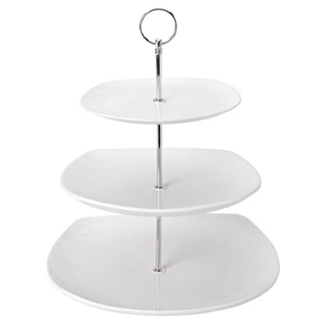 【say goodbye to rust】2 tier dish rack made of 304 stainless steel, effectively prevent the rack from rusting and long lasting; 3 Tiered Plate Stand