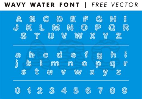 Free Water Font Vector 100957 Vector Art At Vecteezy