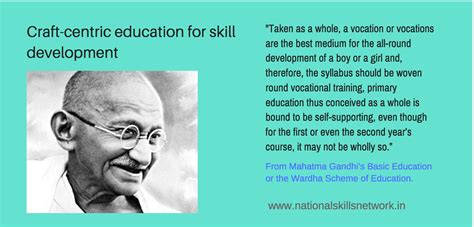 Mahatma Gandhi On Craft Centric Education And Skill Development