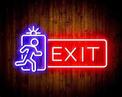 Exit Sign Led Neon Sign Wall Light Neon Signs Exit Sign Led Neon Signs