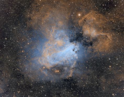 M17 Omega Nebula Narrowband Rastrophotography