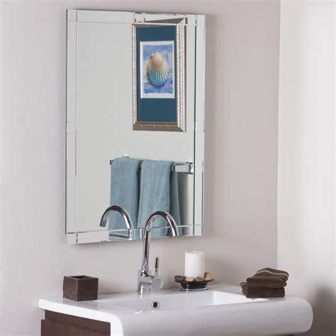 20 The Best Frameless Beveled Bathroom Mirrors