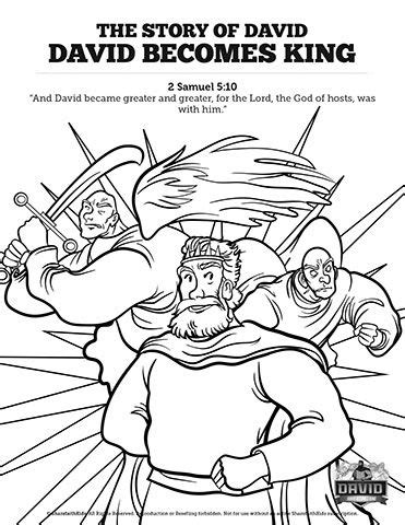 King david coloring pages from king david and nathan coloring page. 2 Samuel 5 David Becomes King Sunday School Coloring Pages ...
