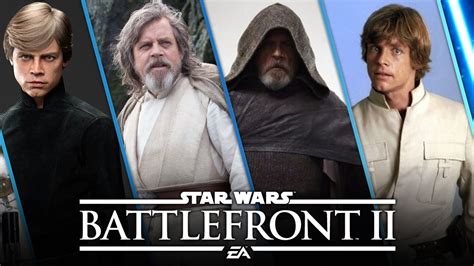 Star Wars Battlefront 2 Luke Skywalker Hero Skins Youtube