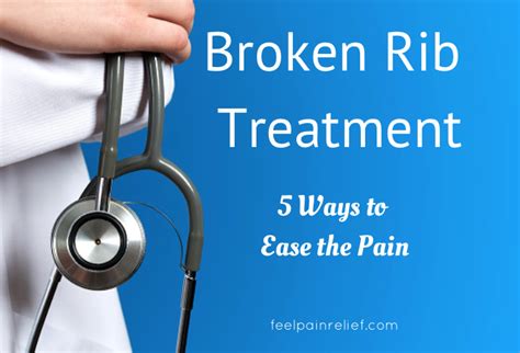 Icing your ribs will help reduce pain and swelling so that the bruised tissue can heal more quickly. Broken Rib Treatment - 5 Ways to Ease the Pain - Feel Pain ...