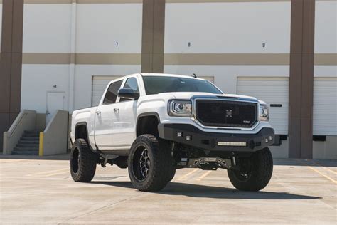 The Higher The Truck The Closer To God White Lifted Gmc Sierra Gmc