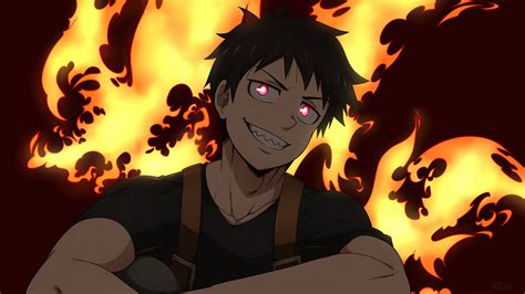 fire force explosion shinra kusakabe enen no shouboutai anime hd wallpaper rare gallery