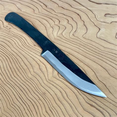 Kyohei Hand Forged Hunting Full Tang Knife Fixed Blank Blade Blue 2 S