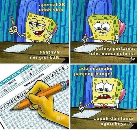 Mengingat kesuksesan dan fanbase serial kartun spongebob squarepants begitu masif, nggak kalau spongebob bangun di bagian yang salah, maka jalan ceritanya adalah plankton menculik. Gambar Kata Kata Spongebob Lucu Gokil Cikimm Com