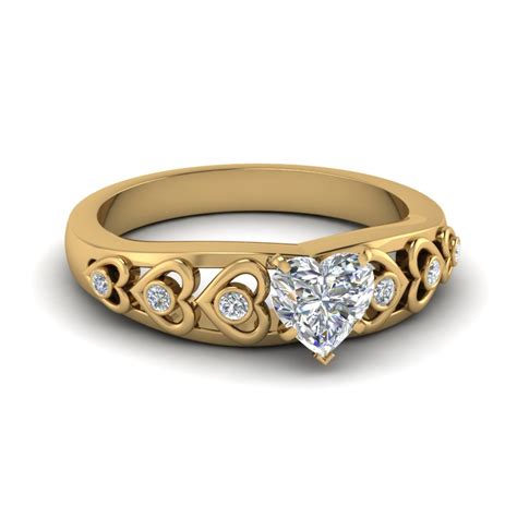 Heart Design Diamond Accent Ring Fascinating Diamonds