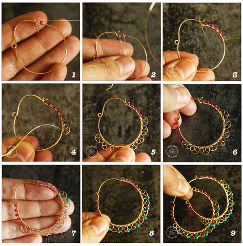 How To Make Wire Wrapped Hoop Earrings Crystal Jewelry Diy Diy Wire