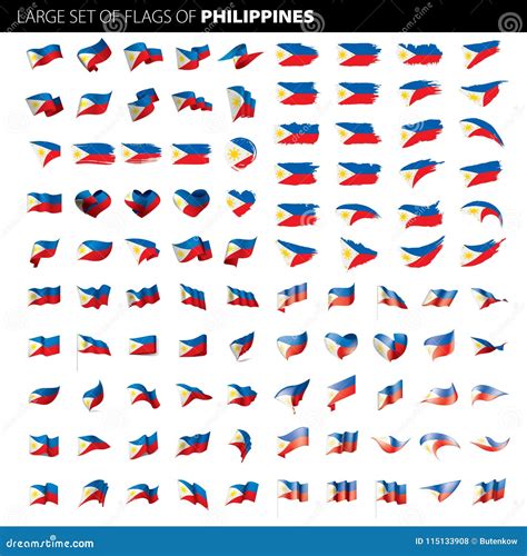 Philippines Flag Vector Illustration Stock Vector Illustration Of