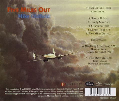 Classic Rock Covers Database Mike Oldfield Five Miles Out 1982
