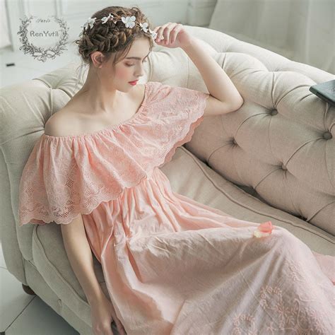 Buy Renyvtil 2017 New Autumn 100 Cotton Princess Nightgown Long Sleepwear