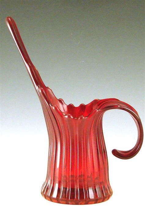 Fostoria Ruby Red Heirloom Pitcher Vase Fostoria Fostoria Glassware