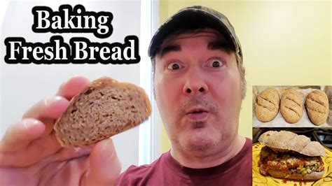 Cooking Video Homemade Bread Baking For The First Time From Scratch Then Eating A Sandwich