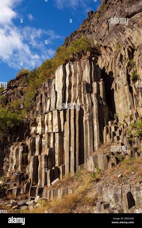 Basalt Columns Natural Volcanic Rock Formation In Sinop Boyabat