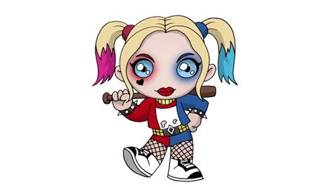 Harley Quinn Clipart Baby Pencil And In Color Harley Quinn Clipart