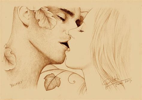 Kiss Drawing Beloved By Yuri Leitch Art Prints Artist Artist Websites