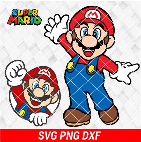 Super Mario Svg Layered By Color Easy Cut Cricut Etsy