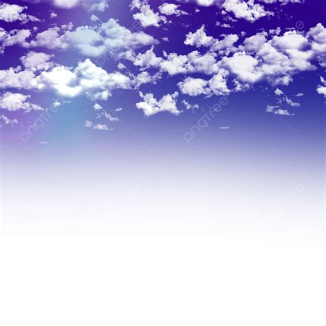 Gambar Awan Putih Kecil Yang Indah Langit Biru Png Percuma Dan Psd