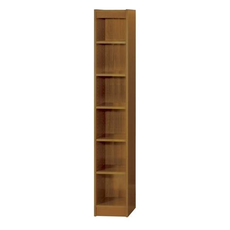 Safco 12 Inch Wide 6 Shelf Veneer Baby Bookcase In Medium Oak 1511moc