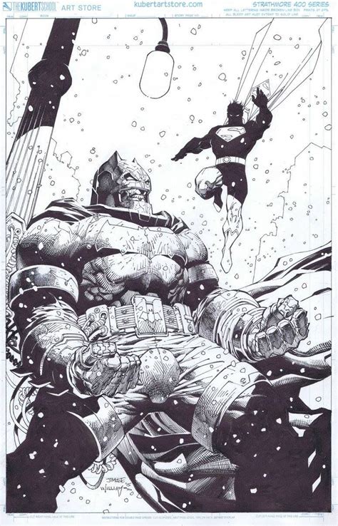 Jim Lee More Of The Same Finished Pencil Art Of Batman Vs Superman