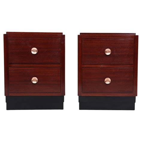 Pair Of Art Deco Bedside Cabinets At 1stdibs