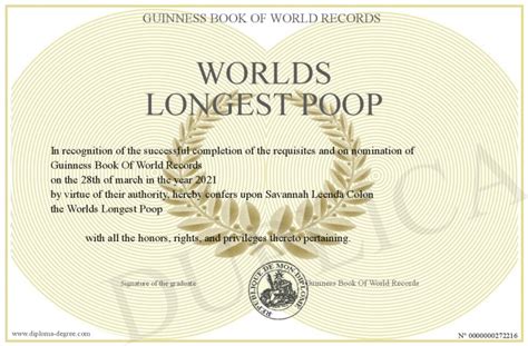 Worlds Longest Poop