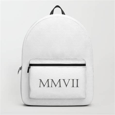 Roman Numerals - 2007 Backpack by birthday-by-frankenberg | Society6