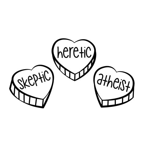 Conversation Hearts Clip Art Black And White 20 Free Cliparts