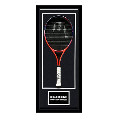 Signed Novak Djokovic Framed Racket Roland Garros Winner 2023