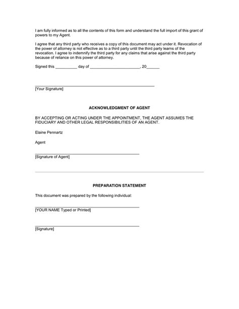 Printable Power Of Attorney Form Texas