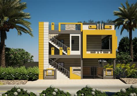 Sweet home 3d is a free interior design application that helps you draw the floor plan of your. Small Home Exterior Design 3D VIEW on Behance