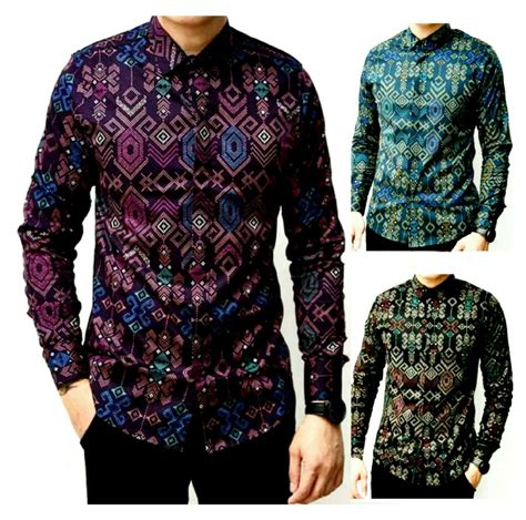 Jual Baju batik lengan panjang pria 0 di lapak VR store vr_store82
