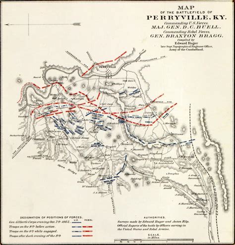 historical map of the battle of perryville american battlefield trust