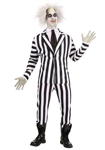 Costumes are sized differently than clothing, important to consult rubie's men's size chart before making selection (standard male size may have an m on the item tag or packaging) officially licensed beetlejuice costumes, items. Men's Beetlejuice Plus Size Costume