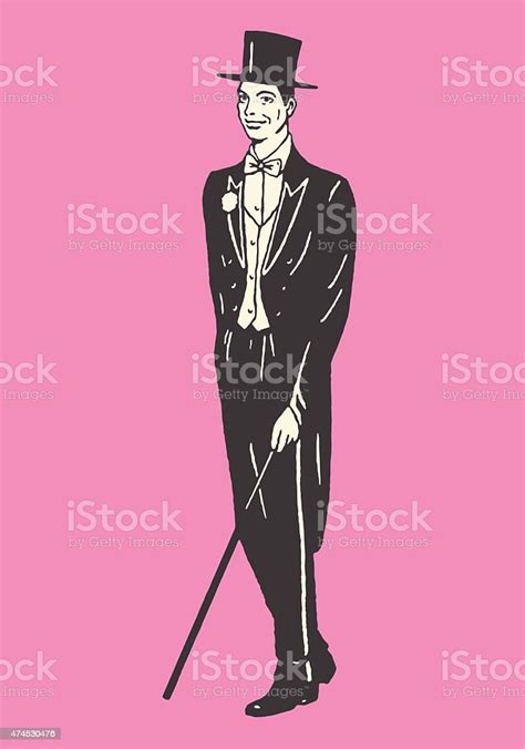 Man Wearing Top Hat And Tails Stock Illustration Download Image Now