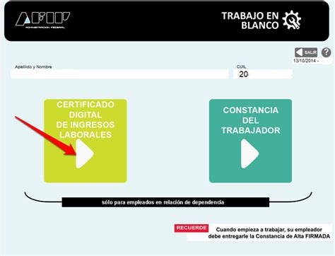 Planillas Útiles Instructivo Trabajo En Blanco Constancia De Alta Y