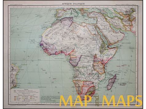 Antique Colonial Map Of Africa By Schrader 1893 Mapandmaps