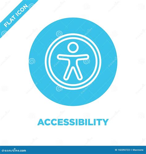 Accessibility Icon Vector From Accessibility Collection Thin Line